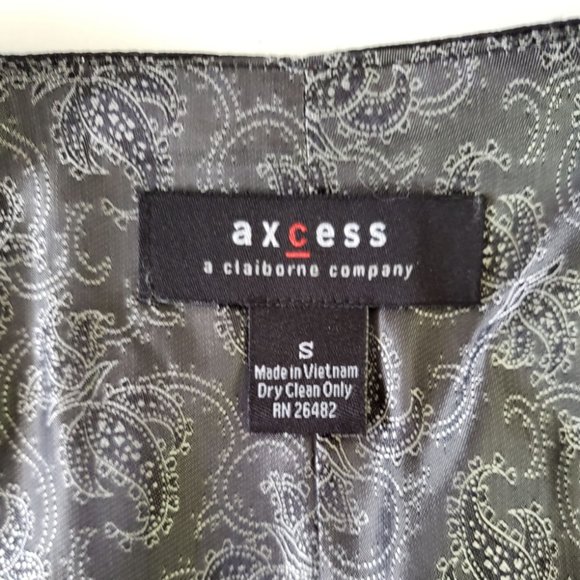 Axcess Men's Black Corduroy Vest Size S - Picture 5 of 10